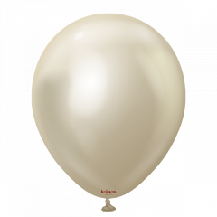 Латексные шары 12’’ хром Kalisan Турция белое золото (30 см), 50 шт