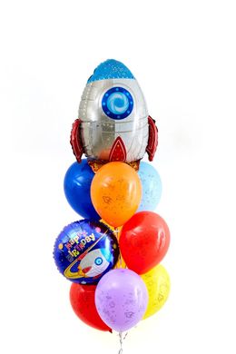 Кулька фольга ПН Pinan фігура 30' (76см) "Ракета біла космос", в уп (1 шт)