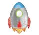Кулька фольга ПН Pinan фігура 30' (76см) "Ракета біла космос", в уп (1 шт)