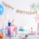 Гірлянда паперова КНР літери "Happy Birthday", золото з глітером, в уп (1 шт)