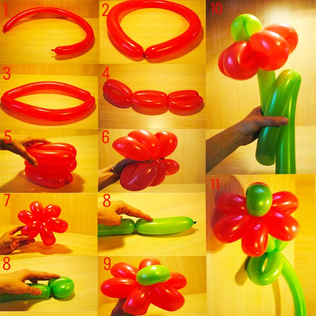 як зробити квітку з кульок